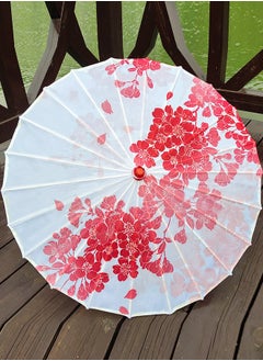 Al Aoyama 1pcs Japanese style Handmade Oiled Parasol Bamboo Silk Umbrella Art Classical Dance Umbrella for Wedding Parties Photography Costumes Cosplay Decoration and Other Events  - Image 1