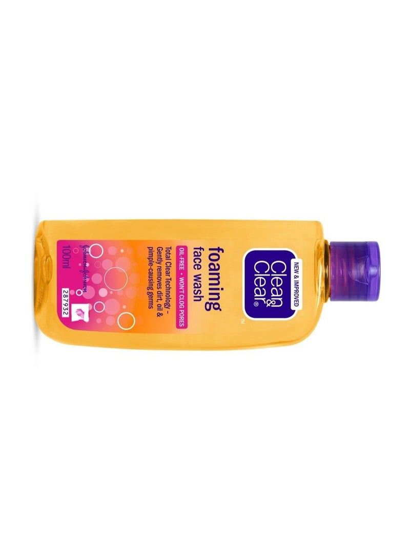 Clean & Clear Foaming Face Wash, 100ml - Image 3