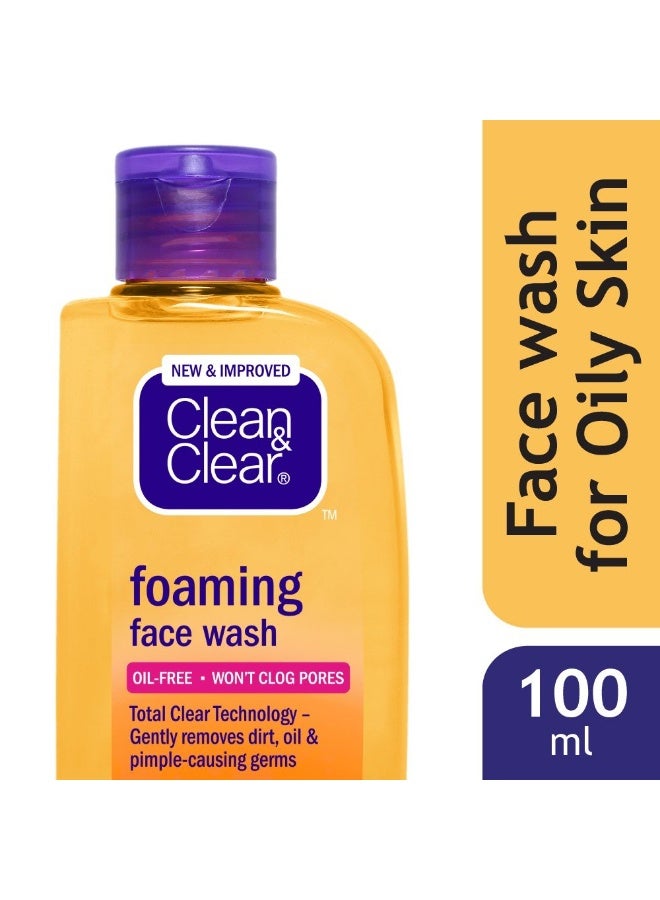 Clean & Clear Foaming Face Wash, 100ml - Image 2