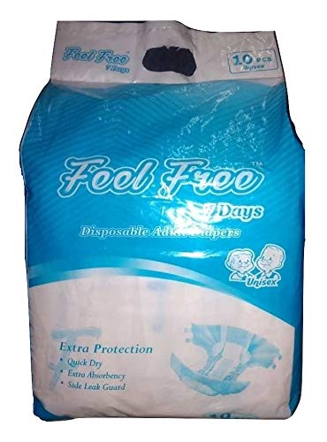BeatStock, 7 days Premium Adult Diaper Large 10 Pcs, Waist Size 38�- 54�, (Pack of 1) - Image 3