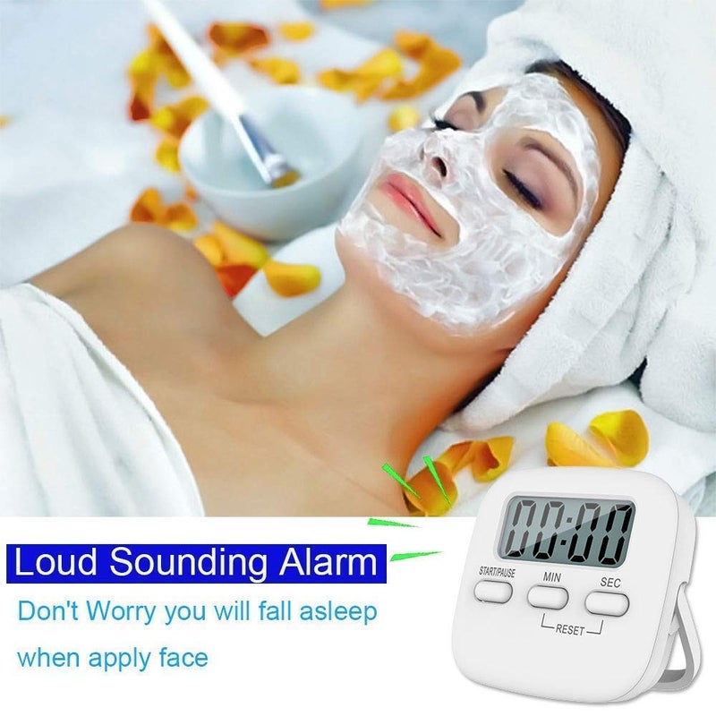 DZOPE Digital Kitchen Timer Stopwatch Countdown Large Digits Loud Alarm Magnetic Stand Round for Cooking Baking Kids Study Teacher Shower Bathroom Oven - Image 5