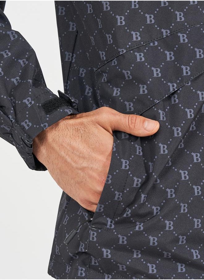 Styli - All Over Print Lined Parka Jacket with Concealed Pocket Detail - Image 1