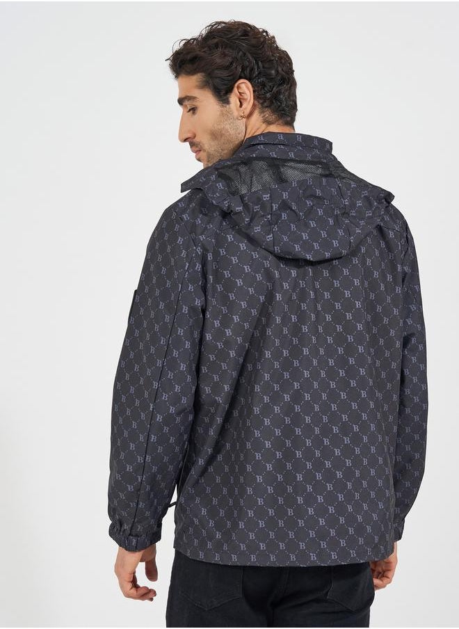 Styli - All Over Print Lined Parka Jacket with Concealed Pocket Detail - Image 1