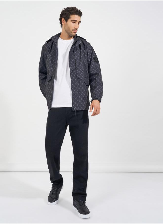 Styli - All Over Print Lined Parka Jacket with Concealed Pocket Detail - Image 1