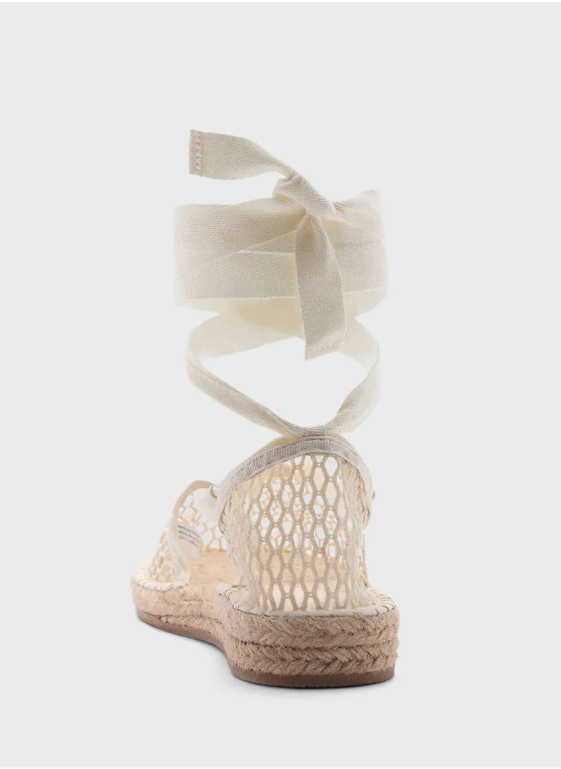 مانجو Openwork Espadrilles