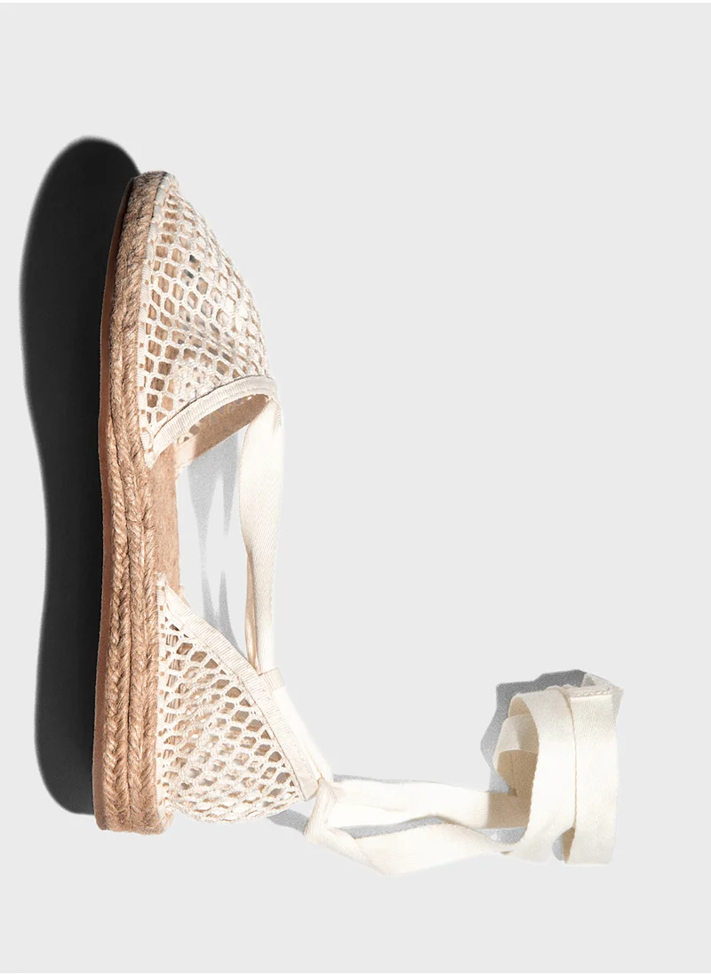 مانجو Openwork Espadrilles