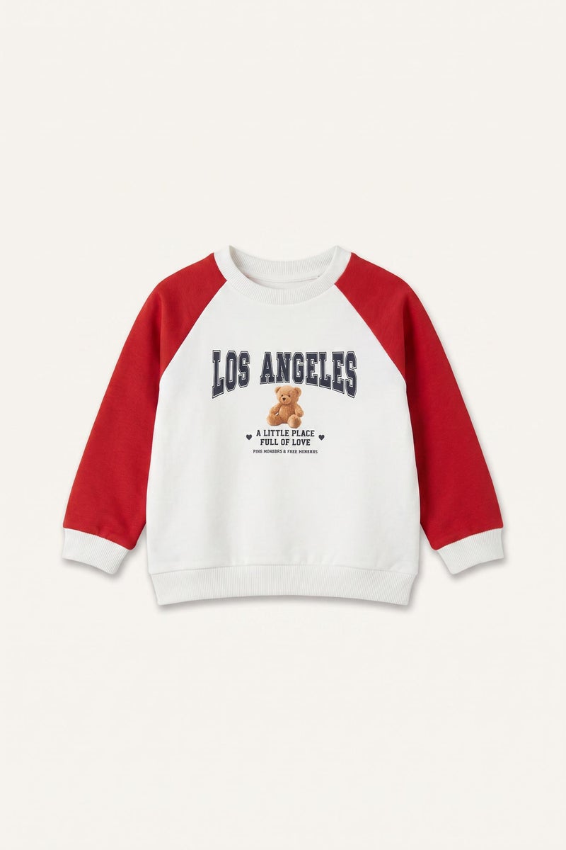 DeFacto Red BabyGirl Baby Girl Regular Fit Sweatshirt and Sweatpants Set Casual - Image 5