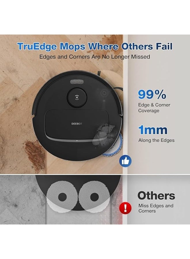 DEEBOT N30 Pro Omni Robot Vacuum Cleaner with Station, Robot Vacuum Cleaner 10000Pa, Hot Water Cleaning and Drying, ZeroTangle 2.0 Brush, 9 mm Skid Lifting, Automatic Emptying, Black - Image 5
