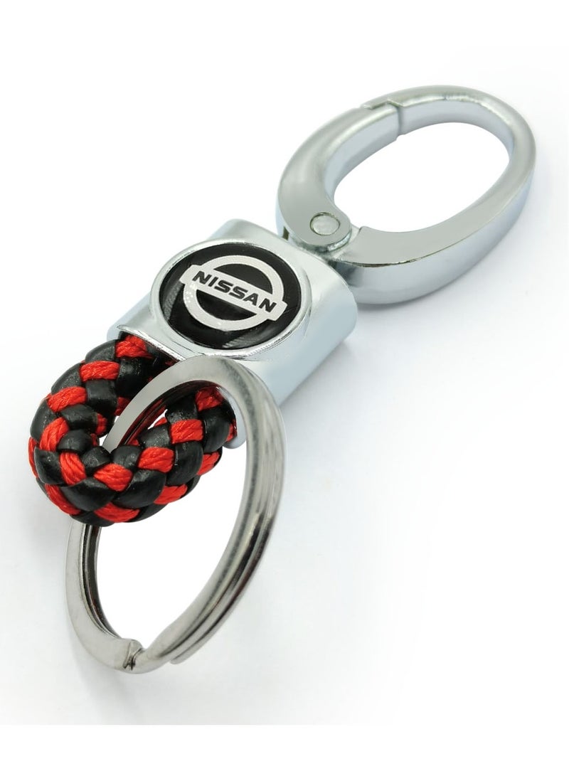 نيسان سلسلة مفاتيح بشعار نيسان للسيارة بمشبك على شكل مخلب جراد البحر - Image 1