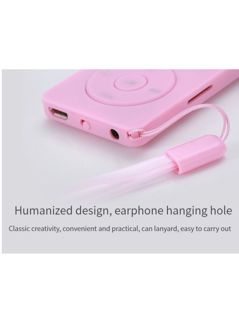 Generic - Mini Walkman MP3 MP4 Student Sports Music Player with Screen and Insertable Card (Pink) - Image 1