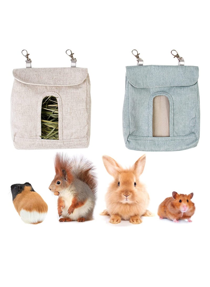 Excefore Rabbit hay Feeder Bag, Bunny Guinea, Hay Guinea Hay Feeder, Rabbit Feeder Fabric Bag Feeder Storage Bag - Image 1