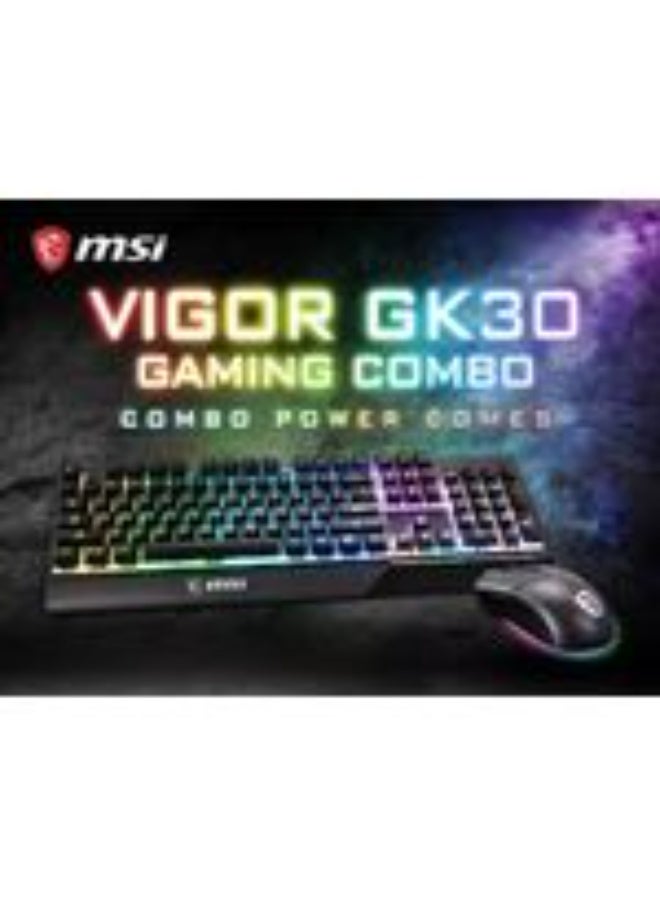 إم اس أي إم إس آي فيجور GK30 كومبو RGB تخطيط عربي - أسود - Image 4