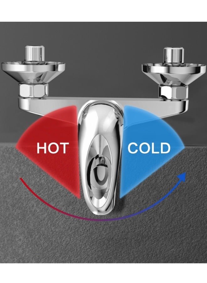 Jomoo Bath Shower Mixer, Single Lever Shower and Bathroom Fixtures, Wall Mounted Brass Bathtub Shower Faucet for Cold and Hot Water - Image 3