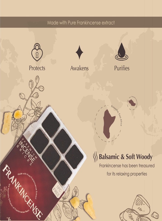 Aromafume Frankincense Incense Bricks & Tree of Life Exotic Burner by Aromafume | 2 Trays x 9 Bricks | Boswellia Carterii & Boswellia Serrata Extract, Native to East Africa & India | Non-Toxic - Image 2