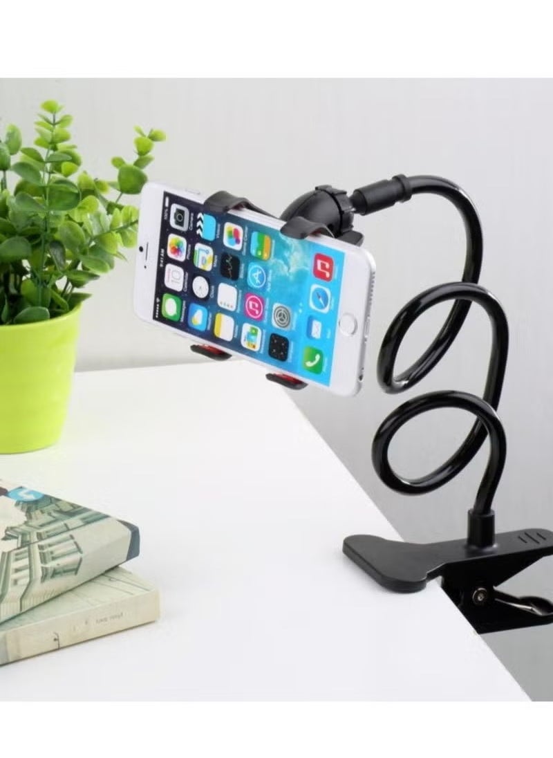 TIGER Flexible Arm Lazy Phone Holder Clamp – Bed Tablet Mount Bracket, Adjustable Gooseneck Stand for iPhone, Samsung, and Other Smartphones – Perfect for Hands-Free Viewing, Reading & Video Calls – Durable & Stable Design  - Image 1