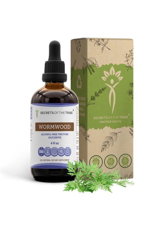 Secrets of the Tribe مستخلص سائل خالي من الكحول من الشيح، الشيح (Artemisia Absinthium) عشب مجفف (4 أونصة سائلة) - Image 1