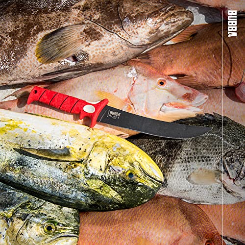 BUBBA 9 Inch Flex Fillet Knife with Non-Slip Grip Handle, Full Tang Stainless Steel Titanium Bonded Blade, Lanyard Hole and Synthetic Sheath for Fishing - Image 2