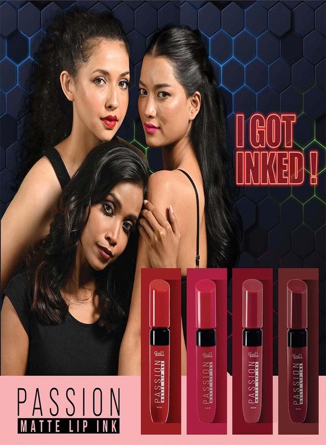 جلام 21 أحمر شفاه Glam21 Passion Matte Lip Ink | ثبات اللون حتى 12 ساعة | خفيف الوزن ومريح | غير لزج وغير مجفف - 04 أحمر بطيخ، 6 غرام - Image 5