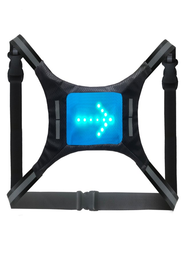 LED Reflective Vest USB Rechargeable Remote Control Turn Signal Light Vest Bicycle Warning Vest - Image 2