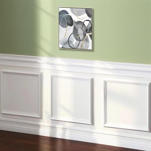 TRAIN2 ART 3 Set Peel and Stick Wall Molding Kit,24" x 24" Premade Self Adhesive Wainscoting Panels,Ready to Assemble Accent Molding Trim for Interior Wall Moulding Decor - Image 1
