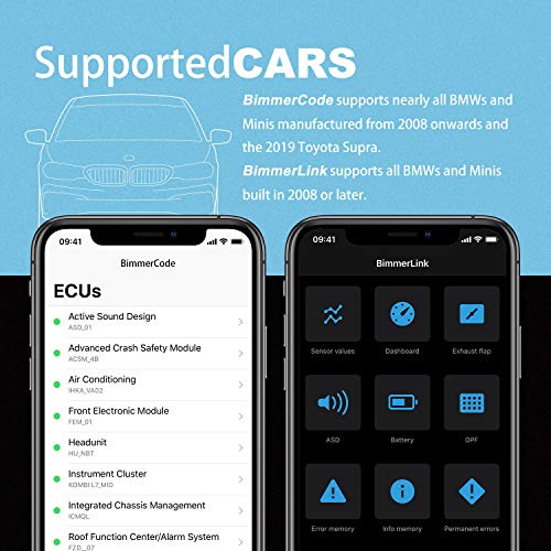 Vgate vLinker BM Plus Bluetooth BLE OBD2 Scanner for BMW/Mini, Works with iPhone & Android Unlock Car Hidden Features in BimmerCode, OBD II Diagnostic Tool - Image 4