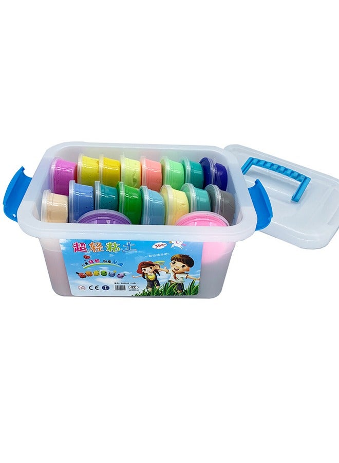 ZCM-HAPPY 36-Color Children's Clay Plasticine Set with Storage Box and Many Molds – Handmade Space Mud for Creative Play - Image 2