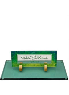 Mert Kristal UV Printed Desk Name Tag, Office Office Official Gift, Desktop Name Tag  - Image 1