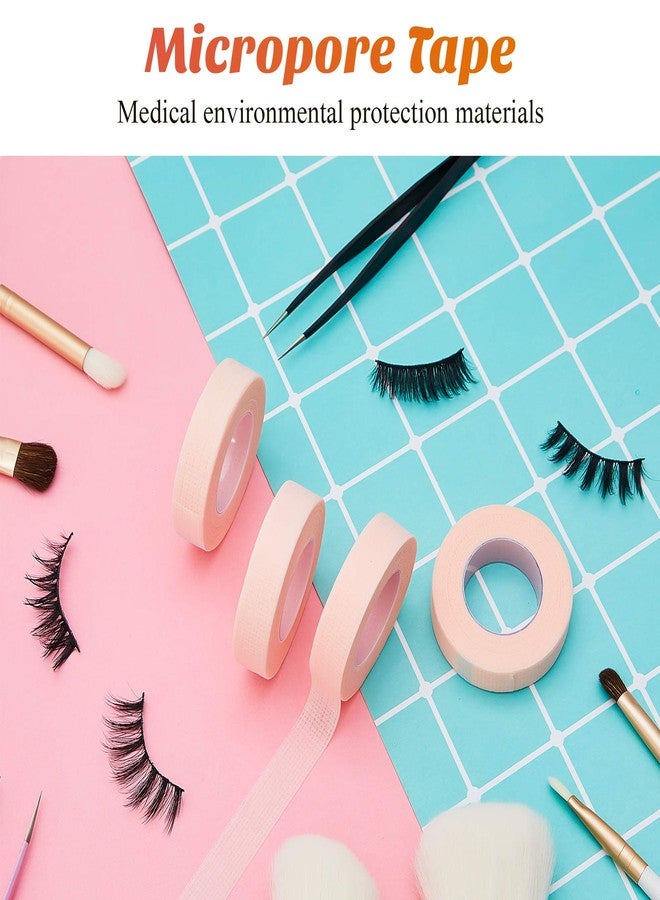 Maitys 10 Rolls 0.5 Inch/10 Yard Fabric Lash Tape for Eyelash Extension Supply Pink Breathable Eyelash Grafting Tape Adhesive Non-Woven Makeup DIY Sticker - Image 4