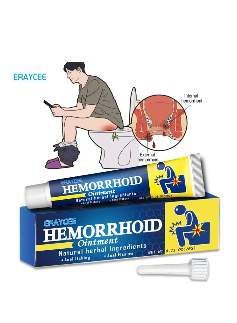 ERAYCEE Hemorrhoid Ointment Hemorrhoid Treatment Hemorrhoid and Fissure Ointment Fast Relief Hemorrhoid Cream Healing Formula Fast Acting Treatment Hemorrhoid Symptom Ointment 20g  - Image 1