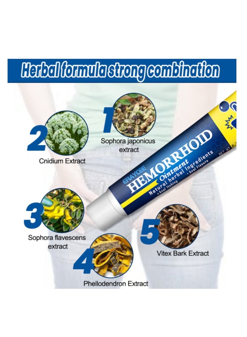 ERAYCEE Hemorrhoid Ointment Hemorrhoid Treatment Hemorrhoid and Fissure Ointment Fast Relief Hemorrhoid Cream Healing Formula Fast Acting Treatment Hemorrhoid Symptom Ointment 20g  - Image 5