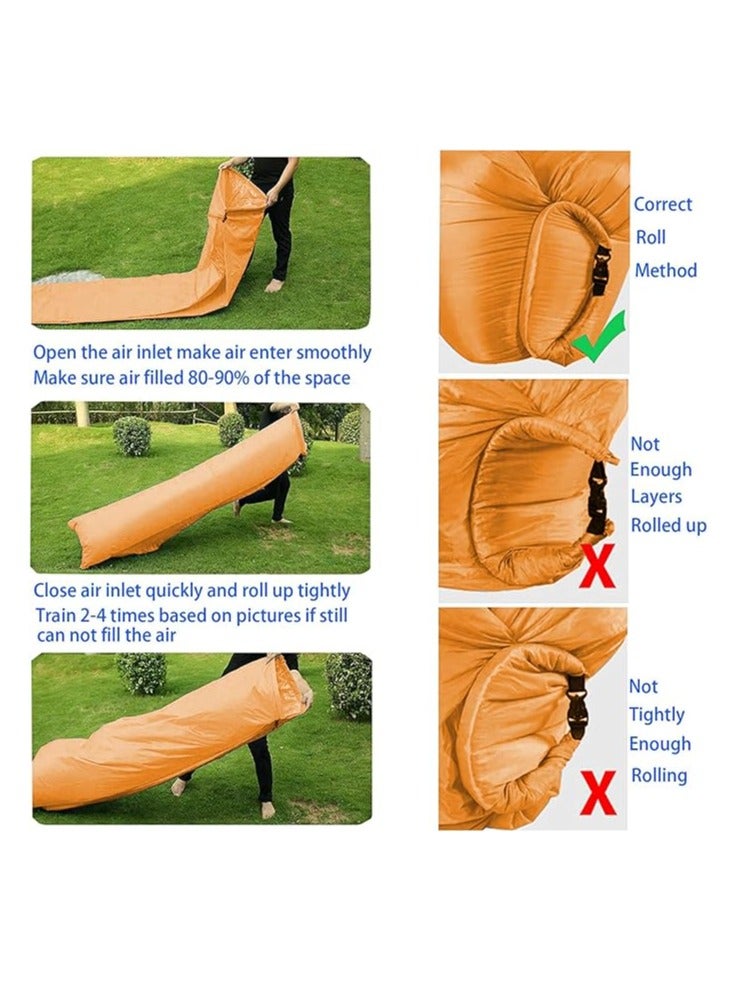 Inflatable sofas, inflatable sofas with tote bags, portable waterproof inflatable reclining loungers for gardens, lake areas, beaches, camping and music festivals - Image 3