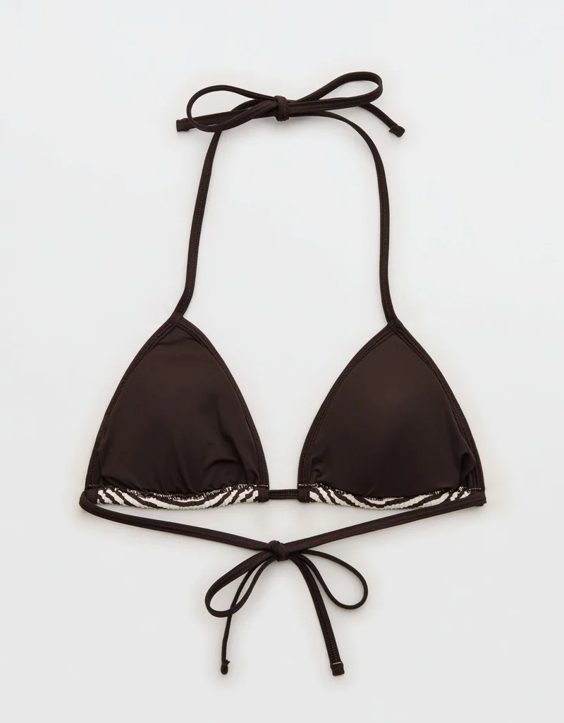 Aerie  Aerie Ribbed String Triangle Bikini Top for Women | Best Price UAE