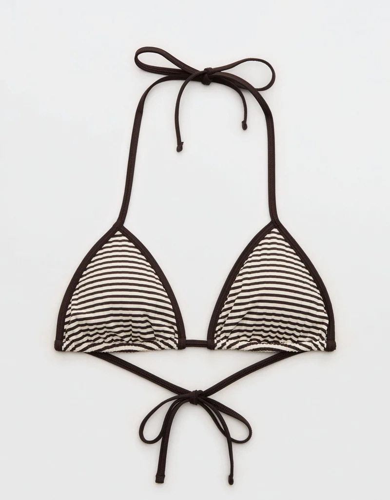 Aerie  Aerie Ribbed String Triangle Bikini Top for Women | Best Price UAE