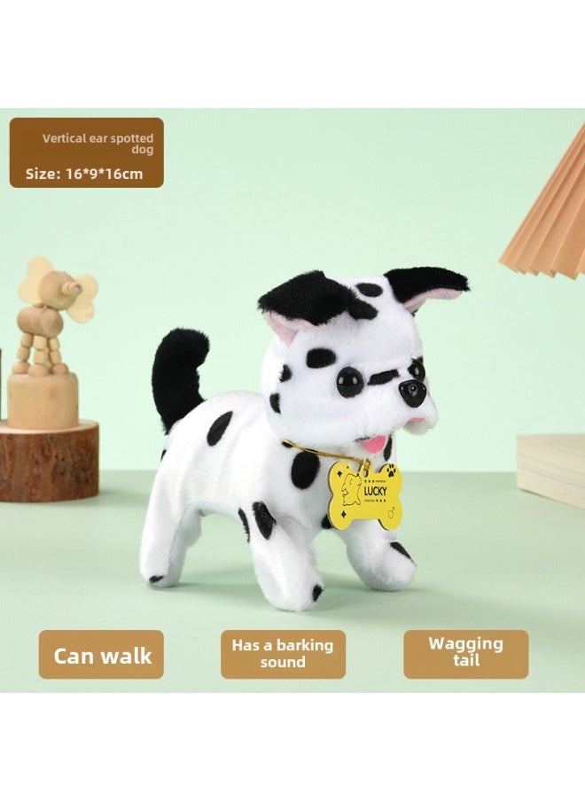 Toy Dog Plush Toy Walking Dog Dog Stall Electronic Puppy-Color:Dalmatian Dog With Erect Ears  - Image 1