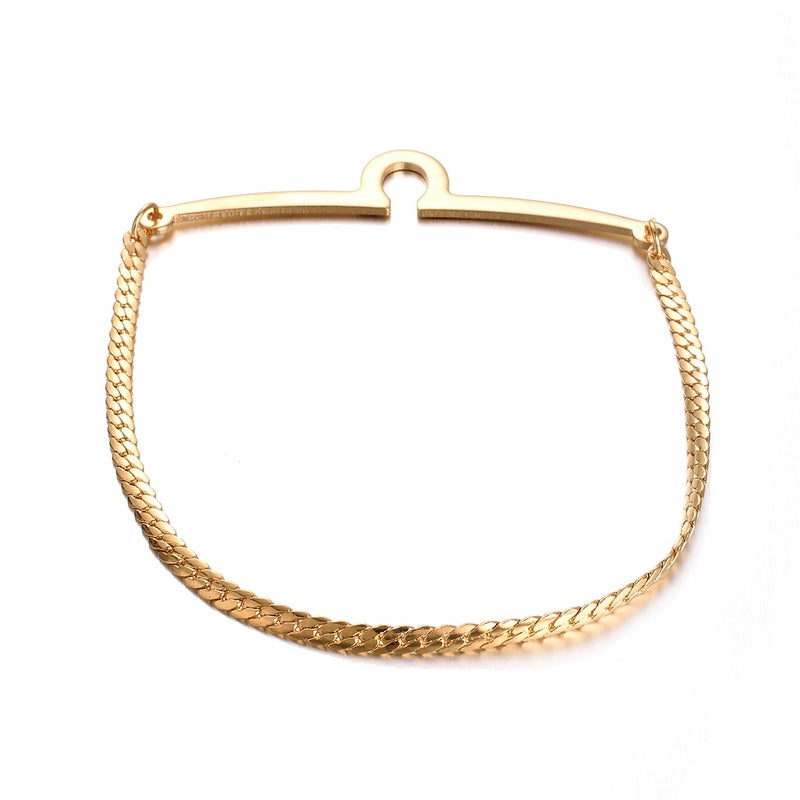 Yoursfs Gold Tie Chain for Men Gold Plated Single Loop Tie Bar/Pin/Clasp Chain Mens - Image 3