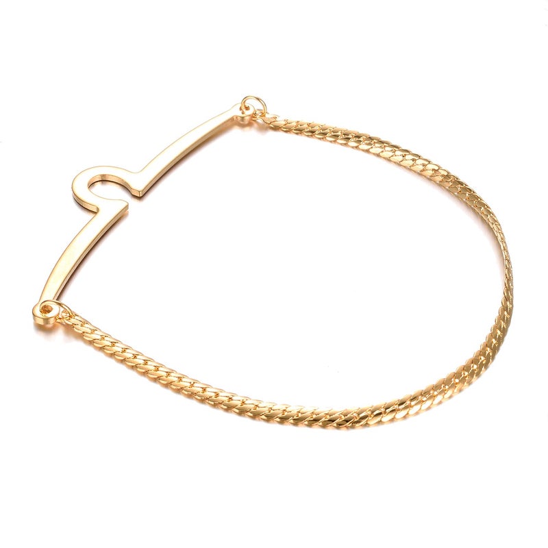 Yoursfs Gold Tie Chain for Men Gold Plated Single Loop Tie Bar/Pin/Clasp Chain Mens - Image 5