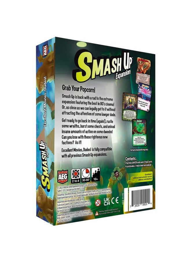 أيج Smash Up: Excellent Movies, Dudes! Expansion | لعبة بطاقات الثمانينيات | Action Heroes, Backtimers, Extramorphs, Wraithrustlers | من 2 إلى 4 لاعبين | من سن 10 سنوات فما فوق  - Image 2