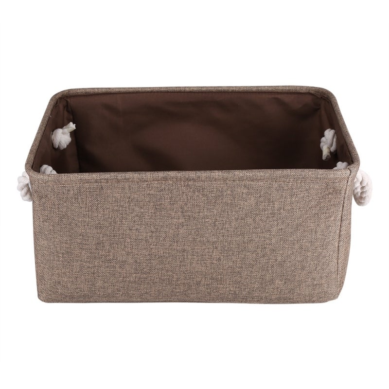 Foldable Fabric Storage Bin: Sturdy Upright Structure With 2 Thick Handles - Collapsible Space-Saving Design for Bedroom, Closet, Nursery, Office, College Dorm - Image 1