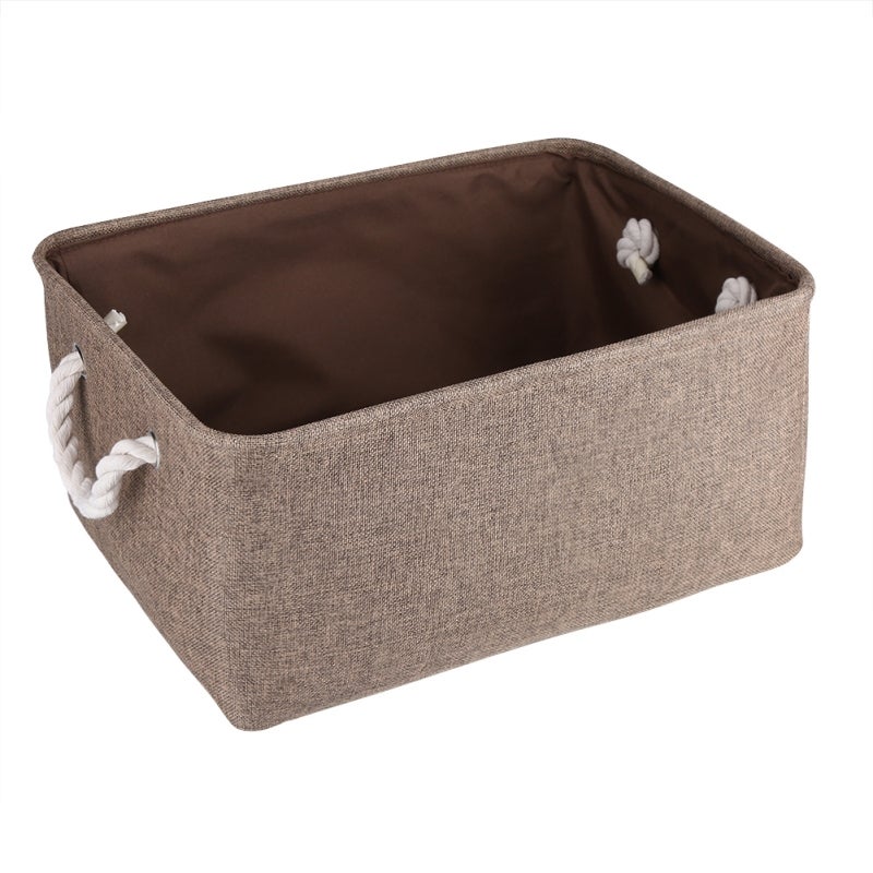 Foldable Fabric Storage Bin: Sturdy Upright Structure With 2 Thick Handles - Collapsible Space-Saving Design for Bedroom, Closet, Nursery, Office, College Dorm - Image 3