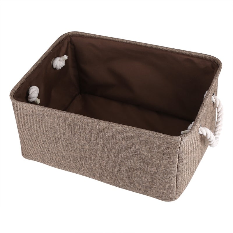 Foldable Fabric Storage Bin: Sturdy Upright Structure With 2 Thick Handles - Collapsible Space-Saving Design for Bedroom, Closet, Nursery, Office, College Dorm - Image 4