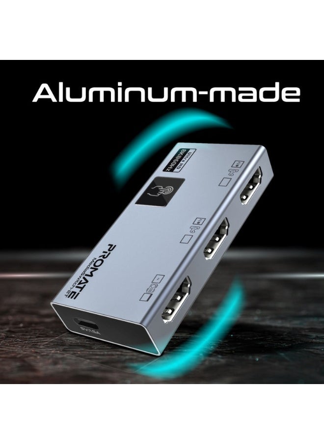 Promats Promate MediaSwitch-2T Ultra-HD 8K@60Hz HDMI® Switch with Smart Touch Control  - Image 5