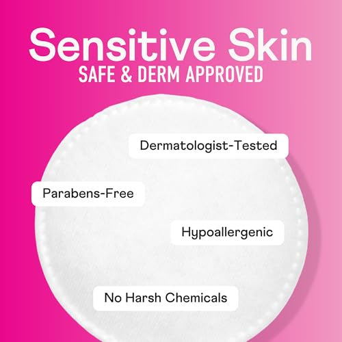Swisspers Premium Cotton Rounds - 100% Chlorine Free Cotton Face Pads for Makeup, Nail Polish Removal - Dermatologist Tested and Hypoallergenic, Made in USA - 100 Pads (Pack of 3) - Image 3