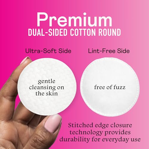 Swisspers Premium Cotton Rounds - 100% Chlorine Free Cotton Face Pads for Makeup, Nail Polish Removal - Dermatologist Tested and Hypoallergenic, Made in USA - 100 Pads (Pack of 3) - Image 5