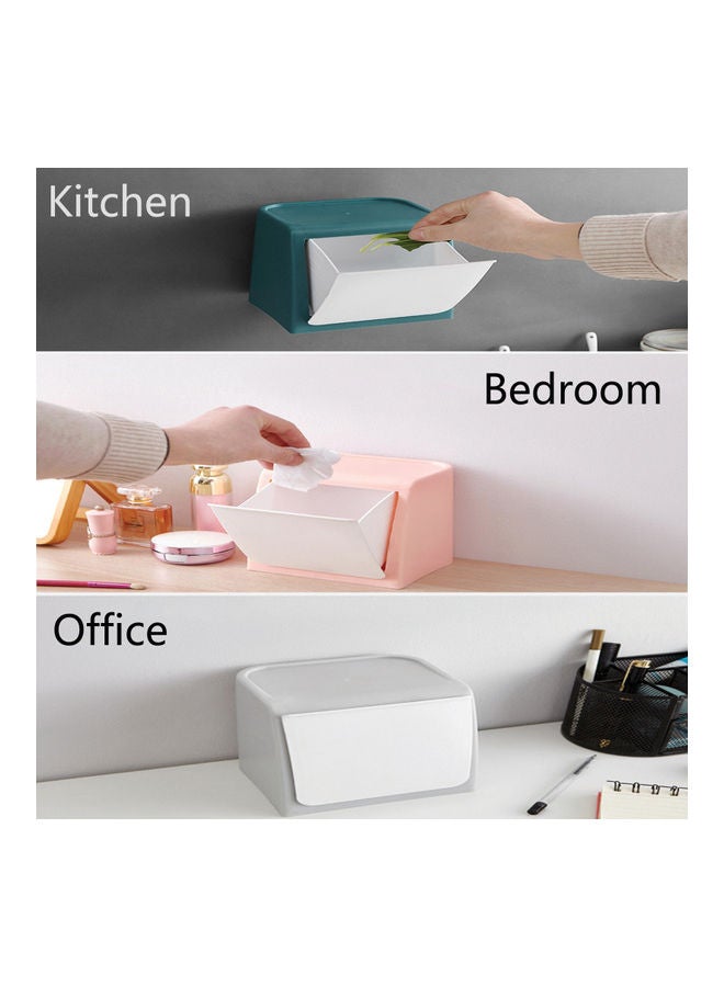 NIBEMINENT Rebound Nail Free Trash Box Grey/White 14.5x12.5x14.9cm  - Image 3