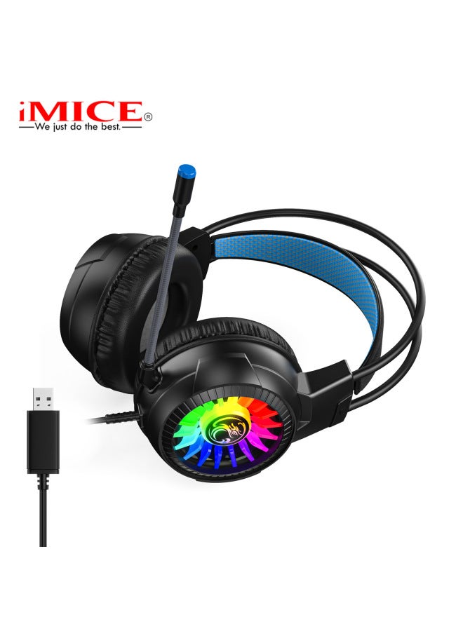 iMice Brand Hd-490 New Rgb Luminous E-sports Head-mounted Wired Gaming Headset - Image 4