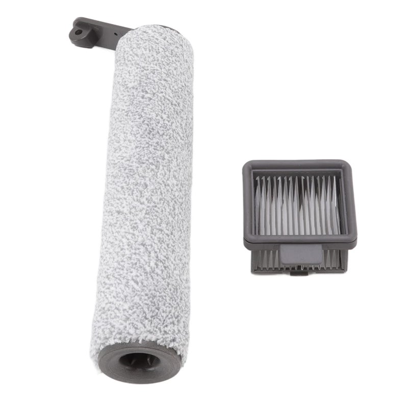 Mrisata Vacuum Cleaner Brush Roll Replaceable Brush Rollers and Filters Accessory Kit Floor Machine Brush Roller with Filter Compatible for H12 H12MAX Floor Scrubber Replacement Parts