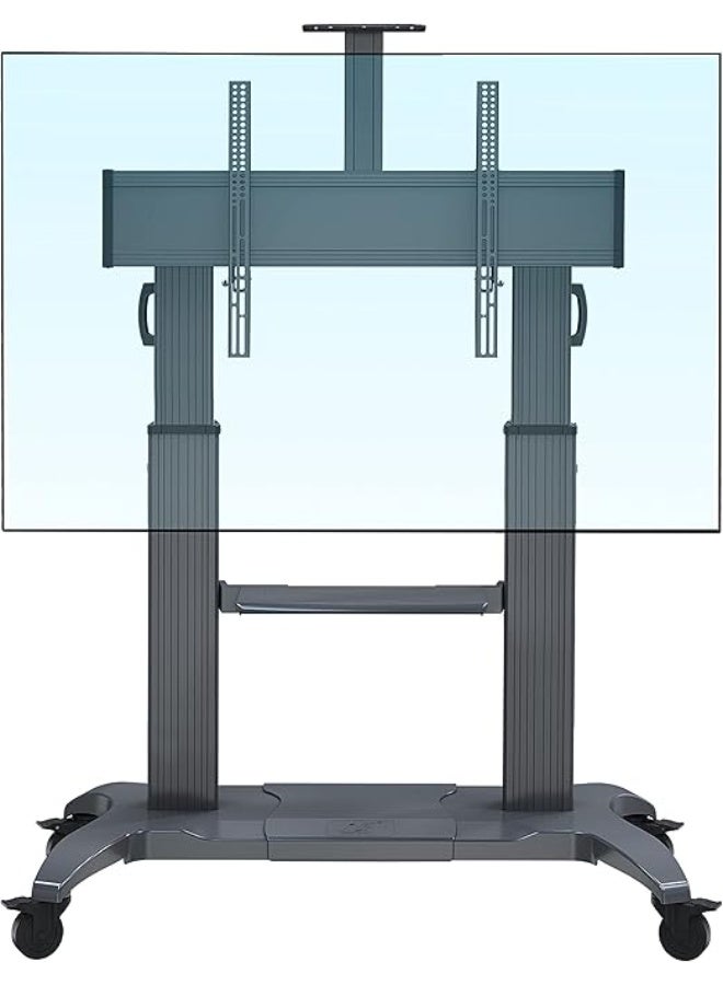 NB North Bayou Mobile TV Cart CF100-B – Heavy Duty Rolling TV Stand with Wheels for 60–100 Inch Screens, Supports up to 200 lbs - Image 1