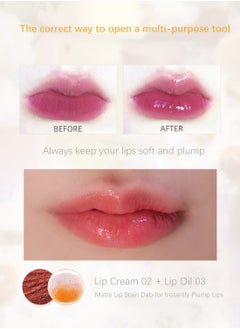 FLORTTE Lip Oil Moisturizing Nourishing Natural Mild Repairing Lip Plumper to Fade Lip Lines and Create 3D Lip Makeup 2.5G  - Image 4