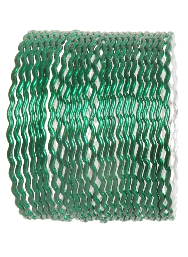 Touchstone NEW! Touchstone Indian Bollywood Handcrafted Attractive Zigzag Pattern Vibrant Green Color Wrist Enhancer Elegant Designer Jewelry Bracelets Bangle. Set Of 24 For Women. - Image 1