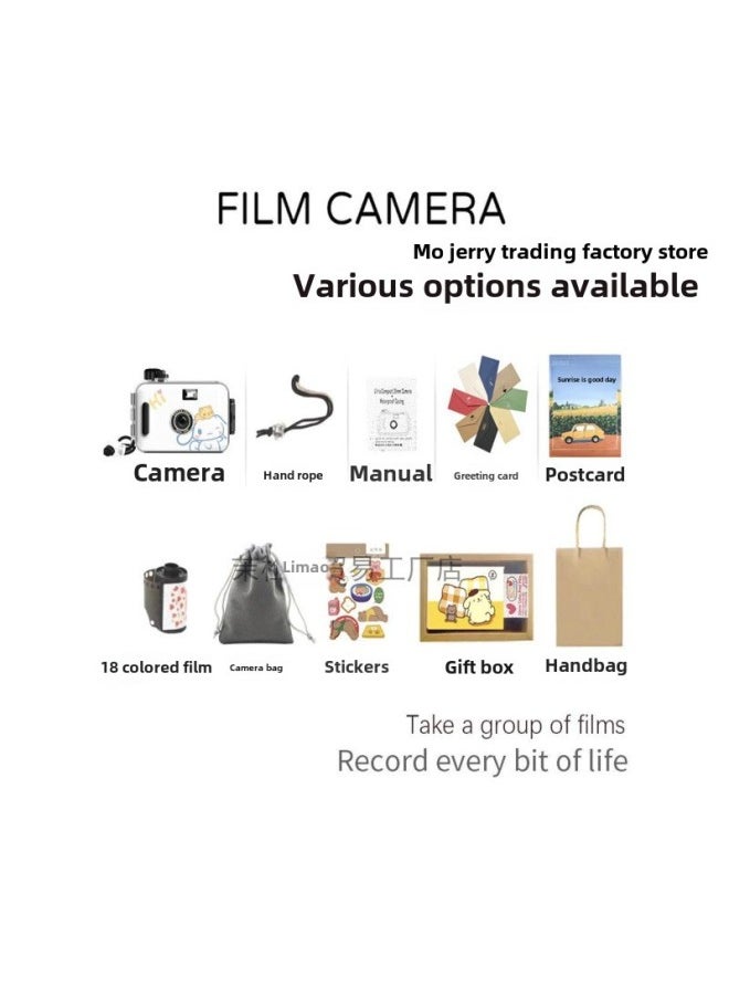 Generic 135 Retro Fool Film Waterproof Kids Camera Paperone Non Disposable Retro Film Camera-Color:Pastel Kt4-package Five  - Image 2